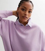 New Look Lilac Jersey Crew Neck Long Sleeve Sweatshirt